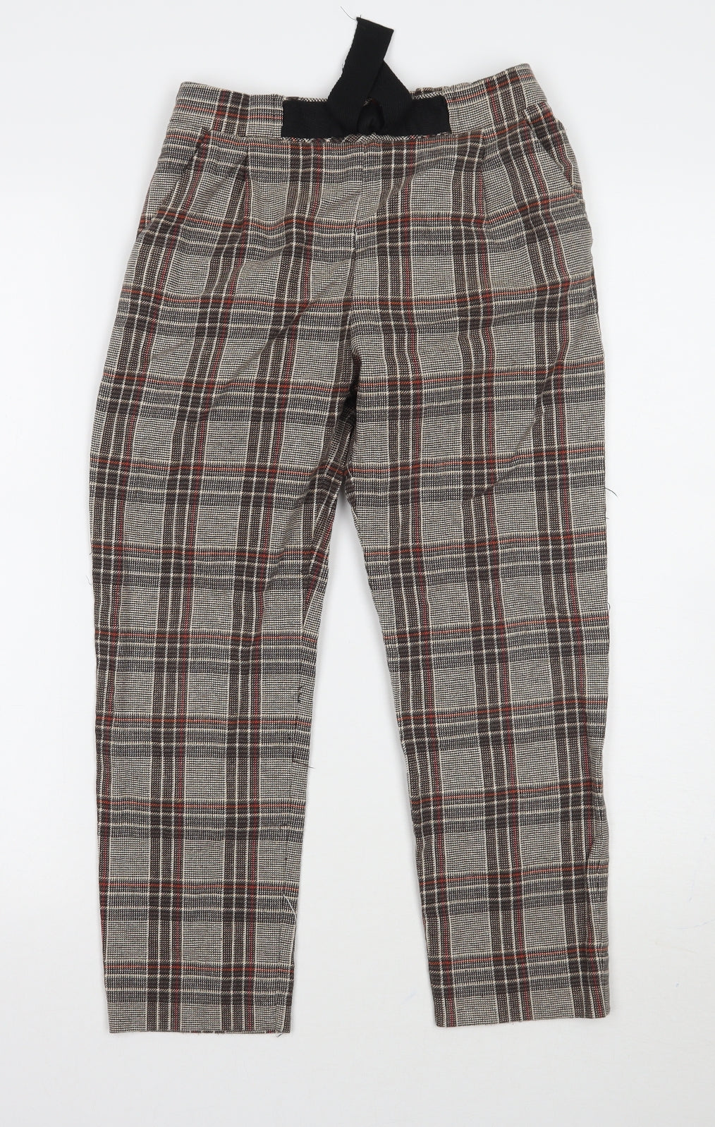 Zara Girls Brown Check  Capri Trousers Size 11 Years
