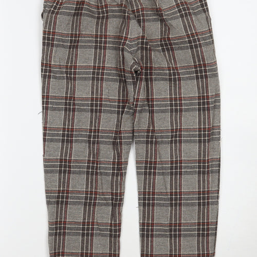 Zara Girls Brown Check  Capri Trousers Size 11 Years
