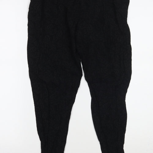 Zara Womens Black Paisley  Trousers  Size 36 L28 in