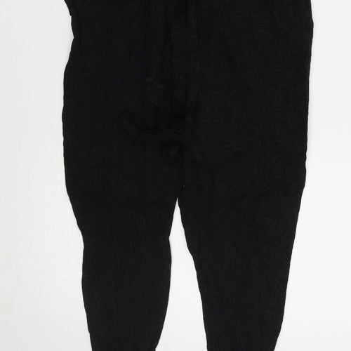 Zara Womens Black Paisley  Trousers  Size 36 L28 in