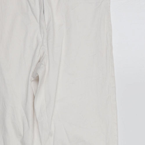 Preworn Womens Ivory   Cropped Jeans Size 8 L26 in