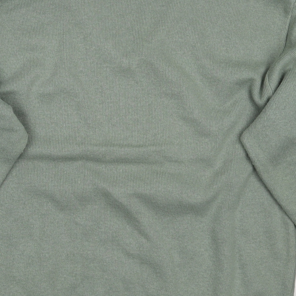 High profile Mens Green Geometric  Pullover Jumper Size S