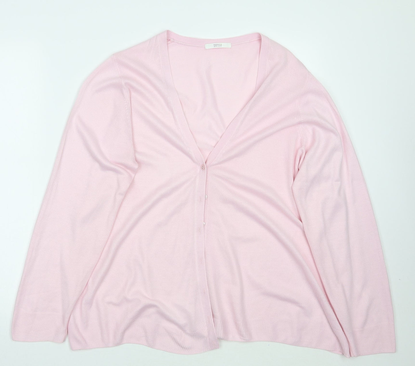 Marks and Spencer Womens Pink   Cardigan Jumper Size 20