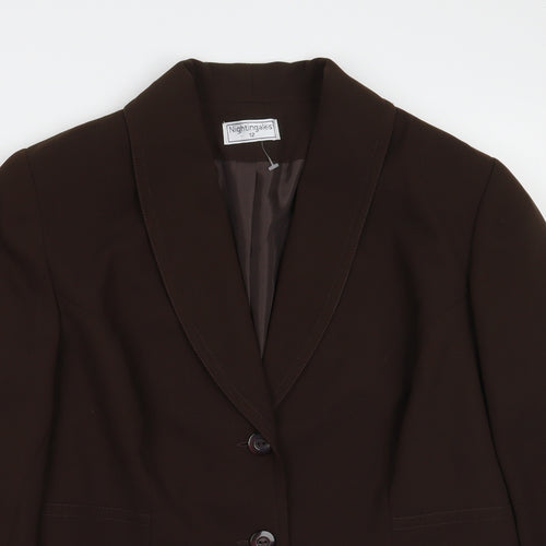 Nightingales Womens Brown   Jacket Blazer Size 12