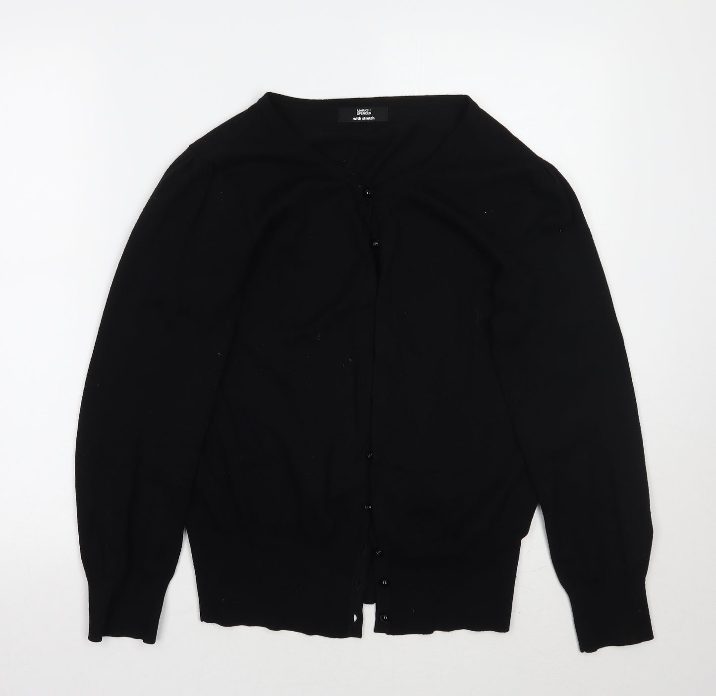 Marks and Spencer Womens Black   Cardigan Jumper Size 16
