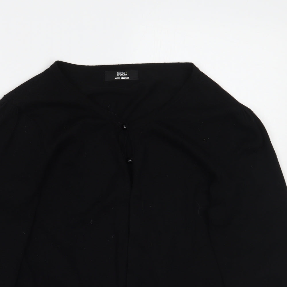 Marks and Spencer Womens Black   Cardigan Jumper Size 16