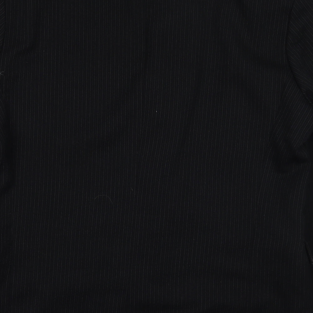 Cutler & Co Mens Black Striped  Jacket Suit Jacket Size 42