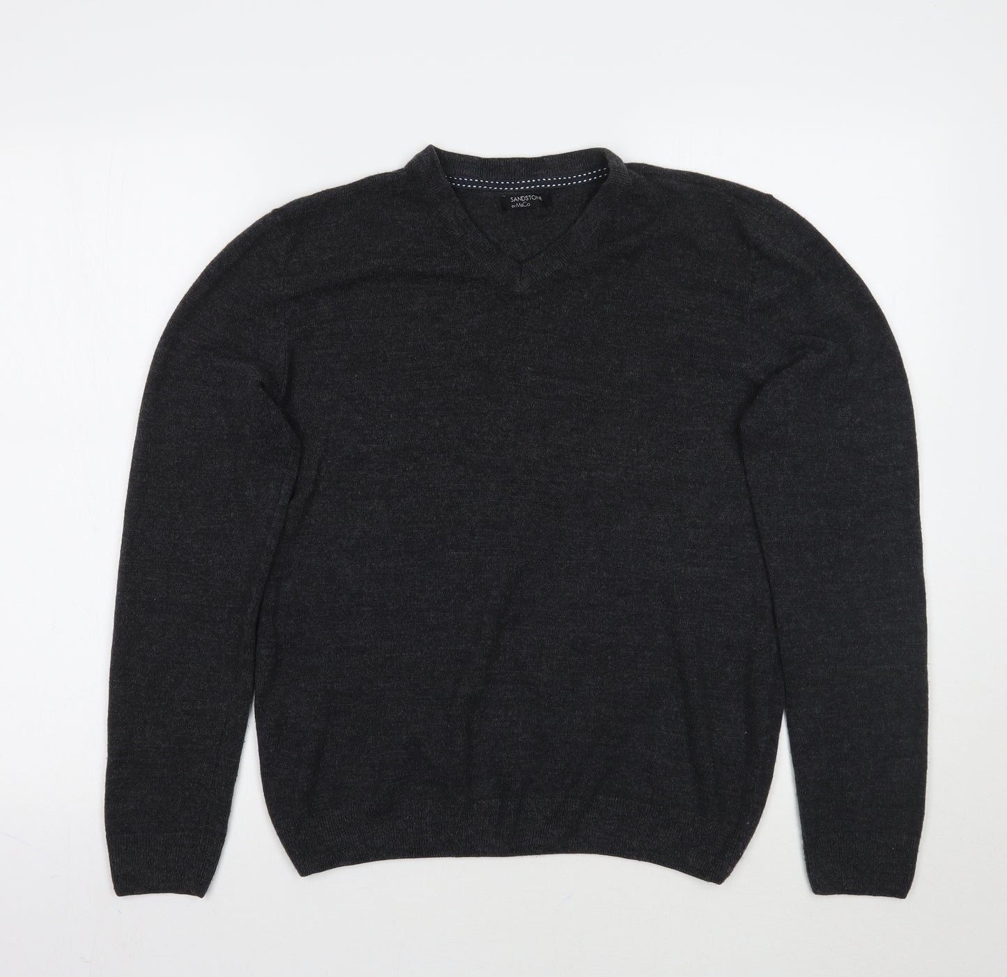 M&Co Mens Grey   Pullover Jumper Size S