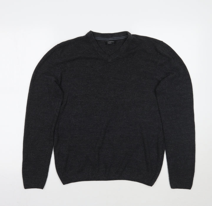 M&Co Mens Grey   Pullover Jumper Size S