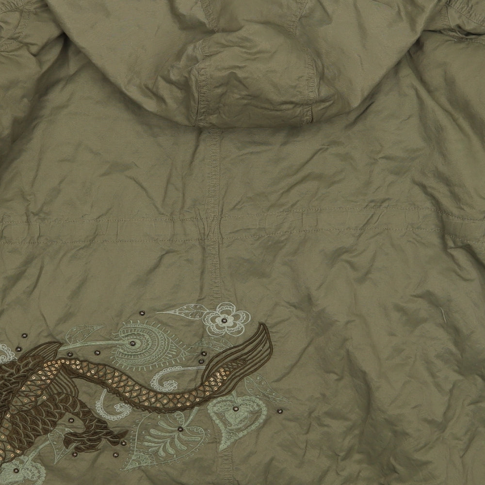Per Una Womens Green Floral  Jacket Coat Size 16