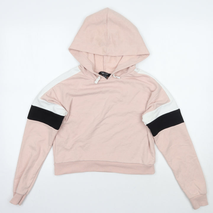 Newlook Girls Pink  Rayon Pullover Hoodie Size 10-11 Years