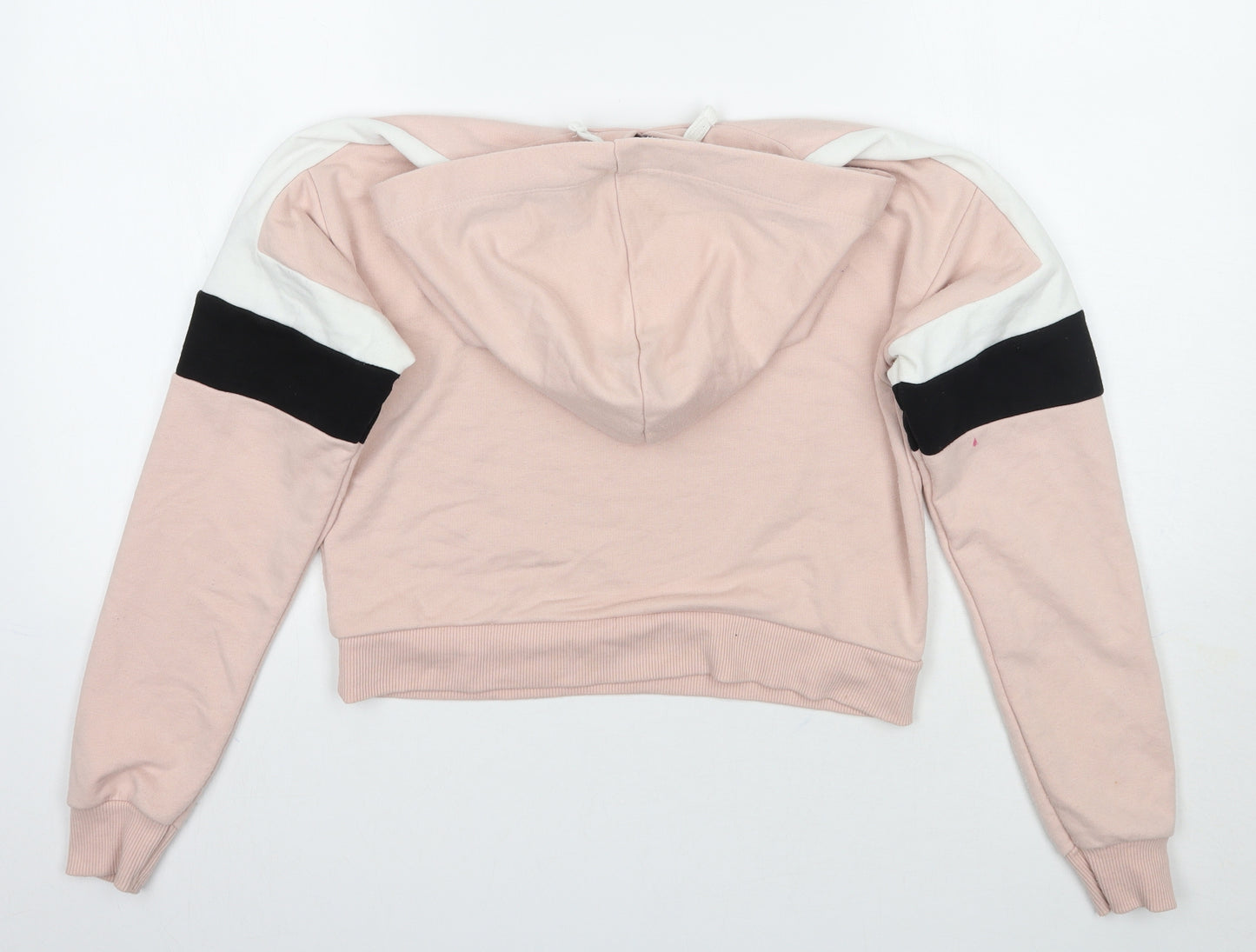Newlook Girls Pink  Rayon Pullover Hoodie Size 10-11 Years