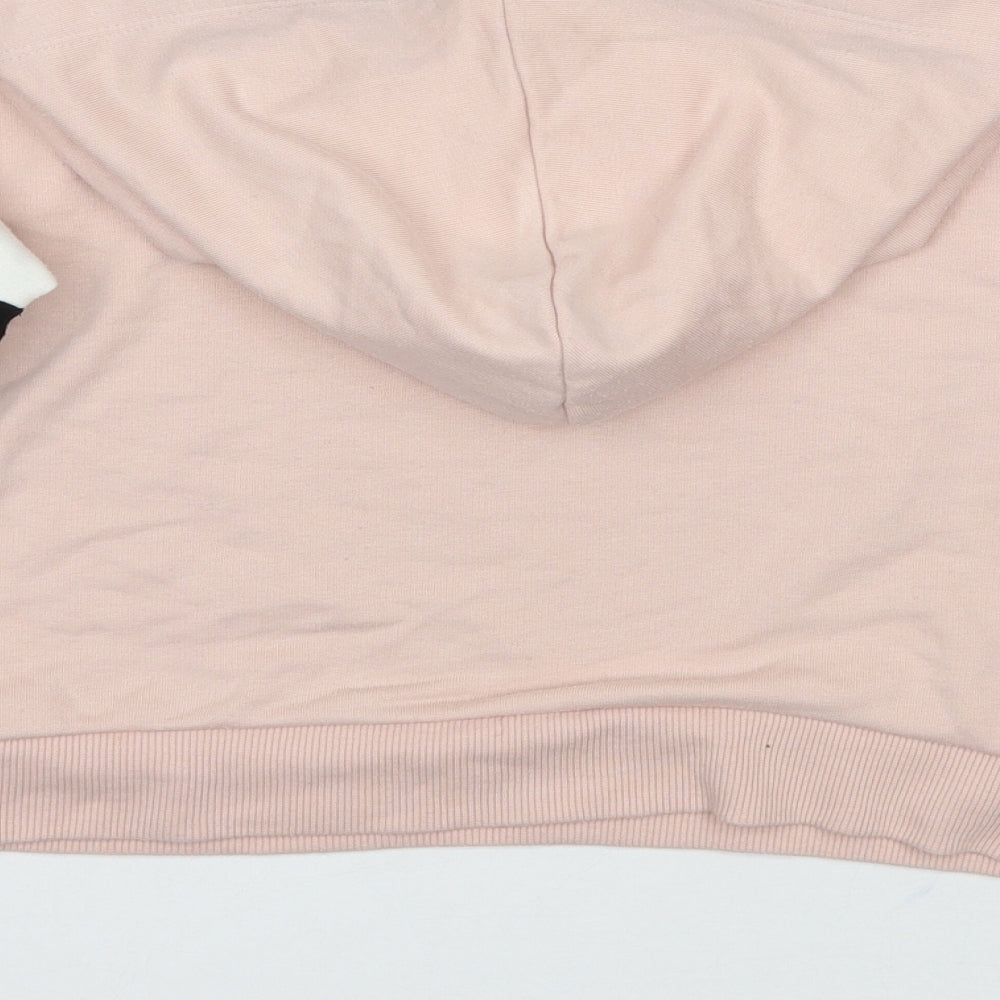 Newlook Girls Pink  Rayon Pullover Hoodie Size 10-11 Years