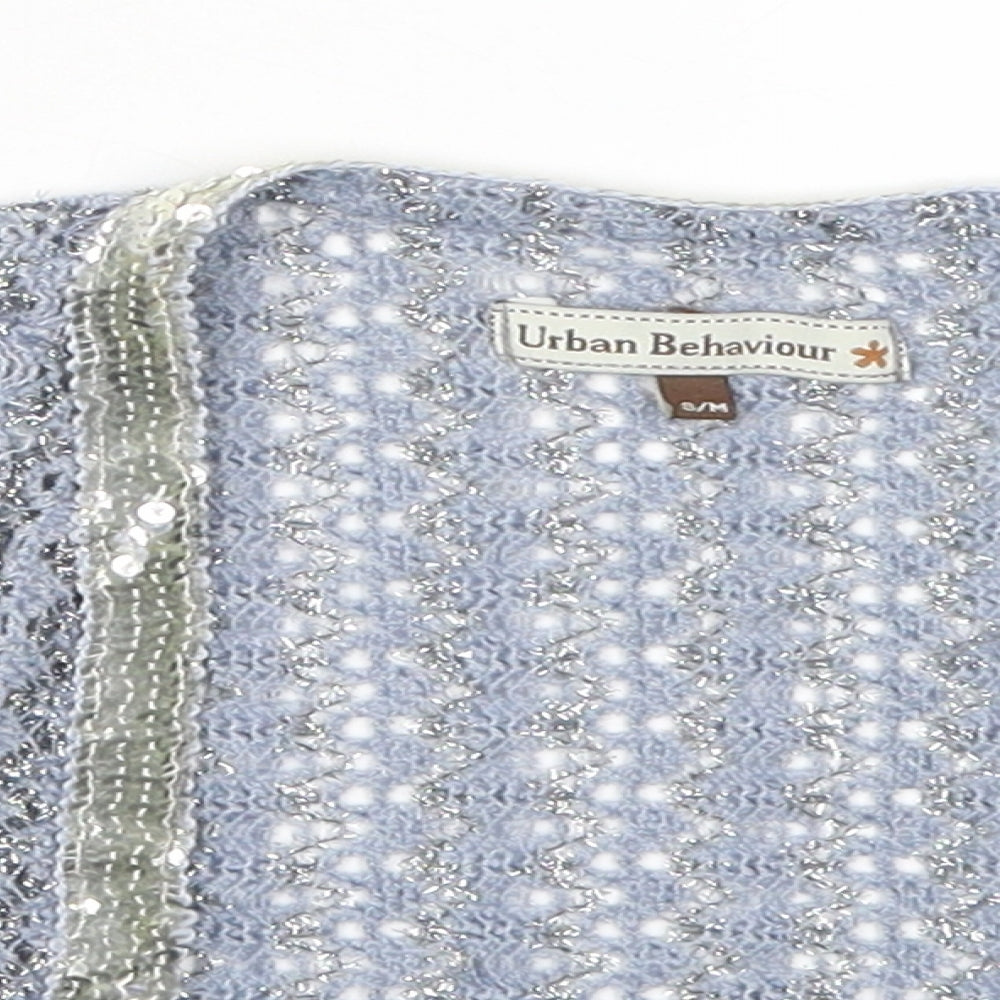 Urban Behaiour Womens Blue  Knit Cardigan Jumper Size S