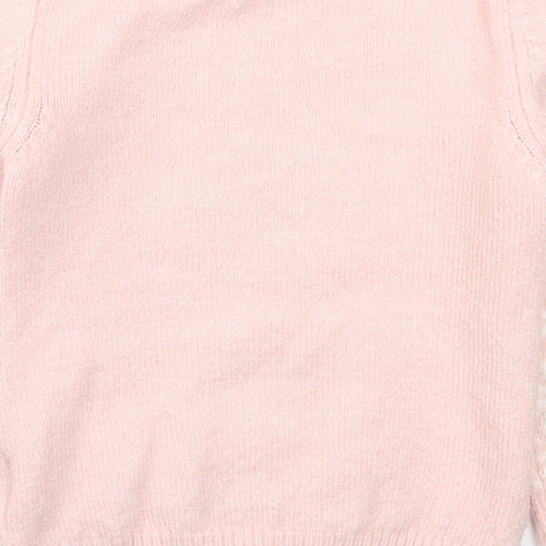 Primark Girls Pink  Knit Pullover Jumper Size 3-4 Years  - Polar Bear
