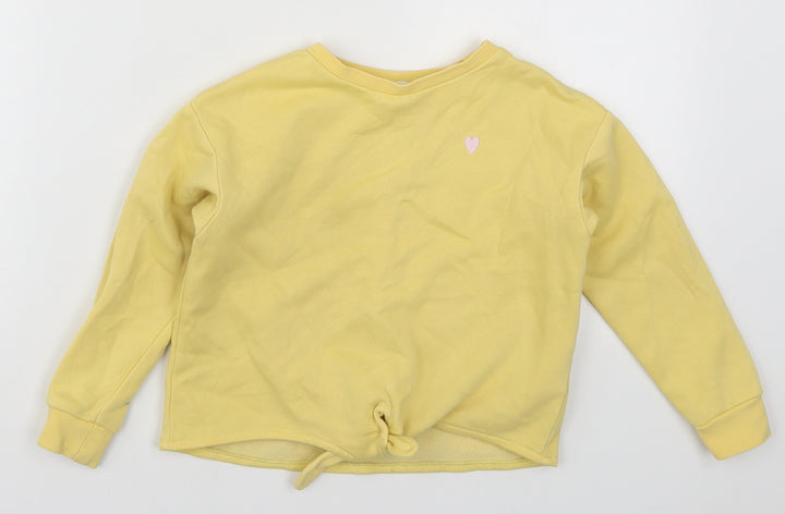 H&M Girls Yellow   Pullover Sweatshirt Size 2-3 Years