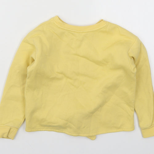 H&M Girls Yellow   Pullover Sweatshirt Size 2-3 Years