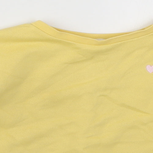 H&M Girls Yellow   Pullover Sweatshirt Size 2-3 Years