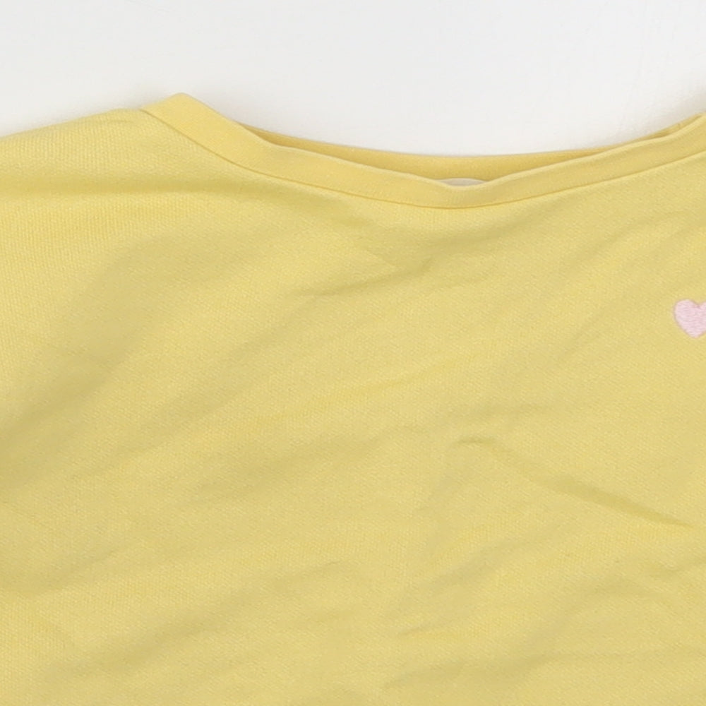 H&M Girls Yellow   Pullover Sweatshirt Size 2-3 Years