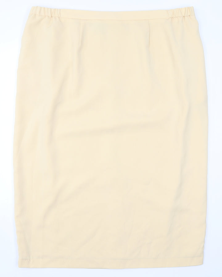 Preworn Womens Beige   Straight & Pencil Skirt Size 24