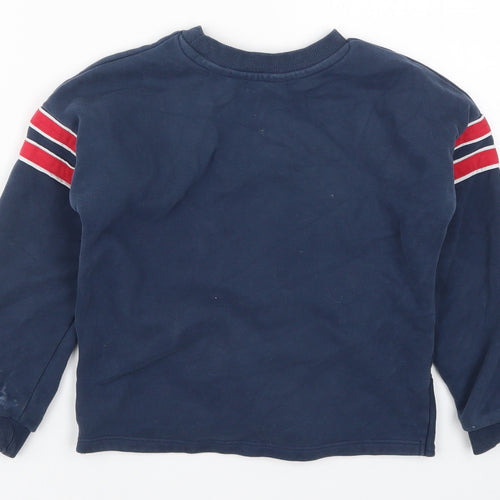 George Girls Blue Striped  Pullover Sweatshirt Size 8-9 Years