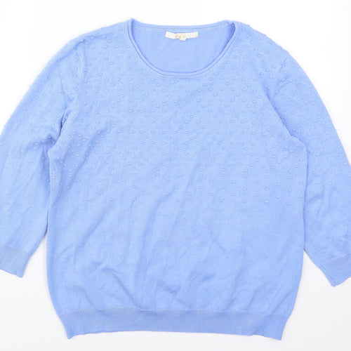 Vida Vi Womens Blue  Knit Pullover Jumper Size M