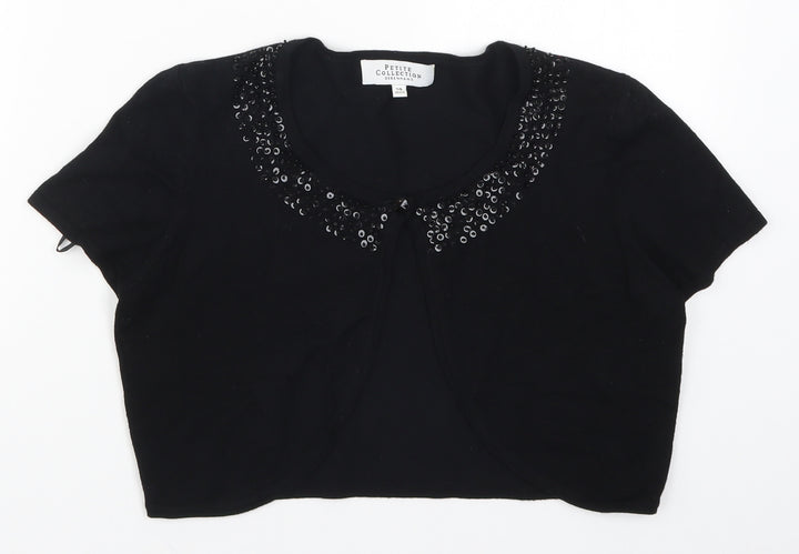 Debenhams Womens Black  Knit Cardigan Jumper Size 14