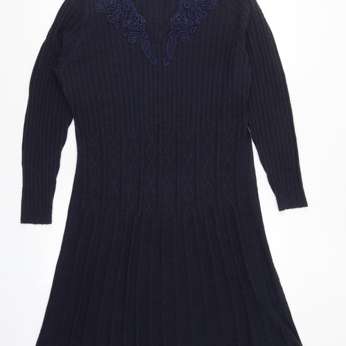 Together Womens Blue  Knit Jumper Dress  Size 12