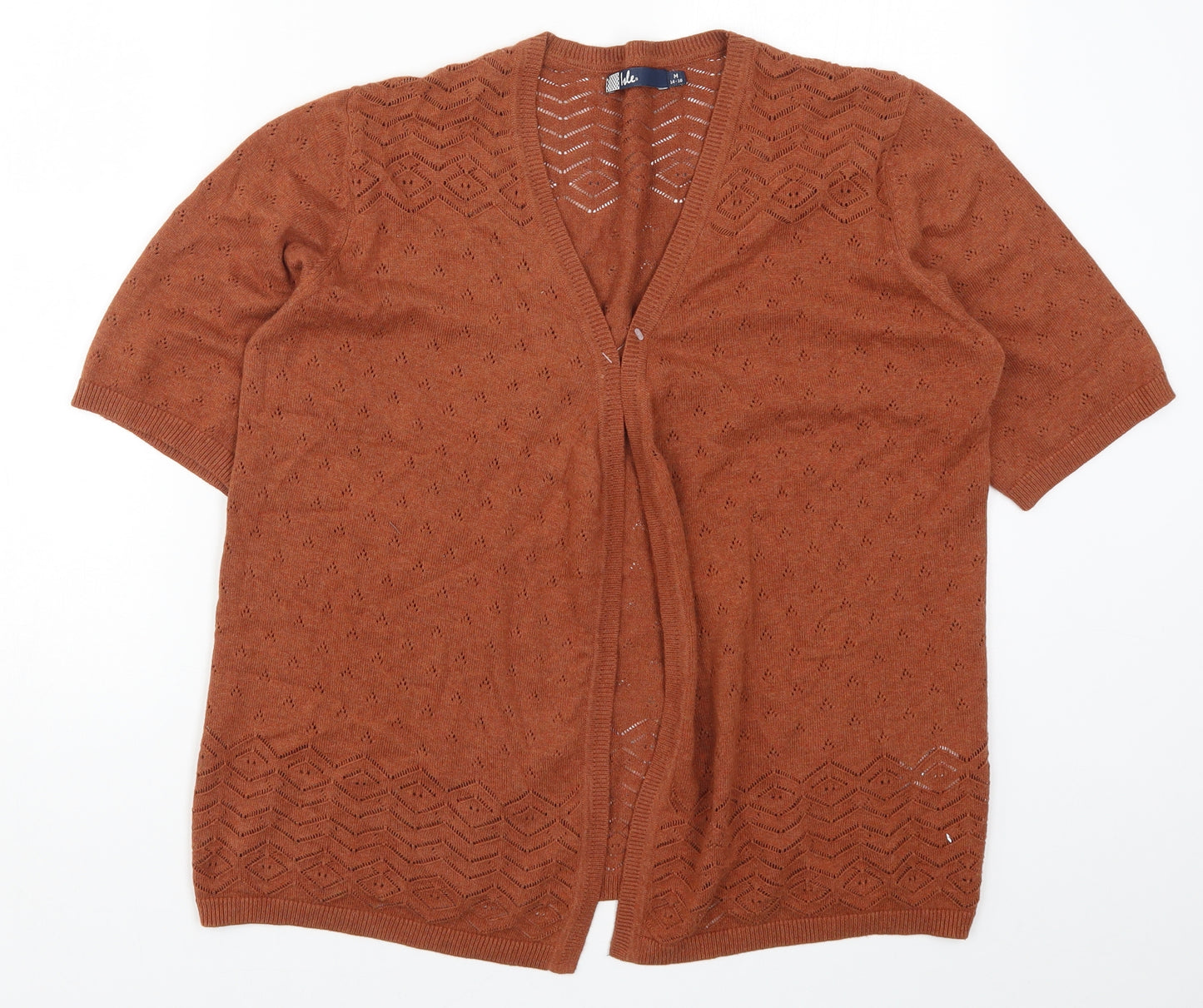 Isle Womens Brown  Knit Cardigan Jumper Size 14