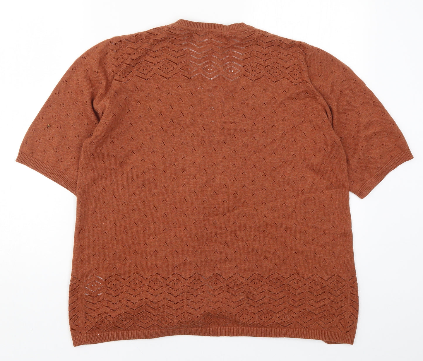 Isle Womens Brown  Knit Cardigan Jumper Size 14