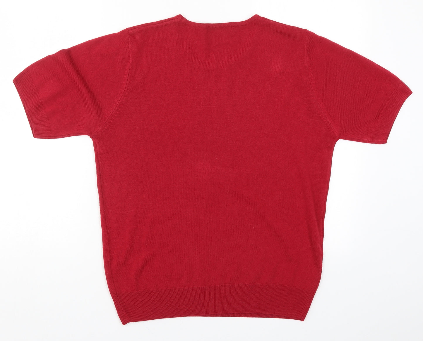Marks and Spencer Womens Red  Knit Pullover Jumper Size 16