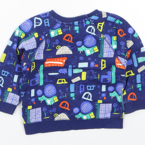 Mini Club Boys Blue   Basic T-Shirt Size 9-12 Months  - Cars and Trucks