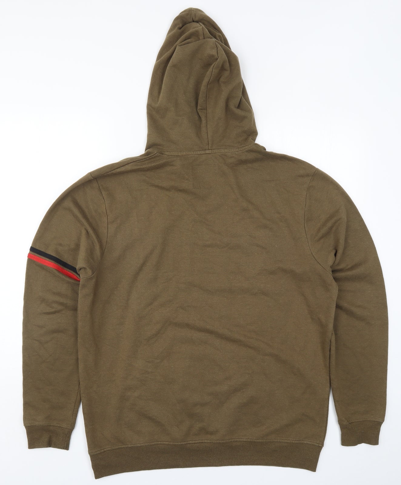 Boohoo Man Mens Brown Striped  Pullover Hoodie Size XL