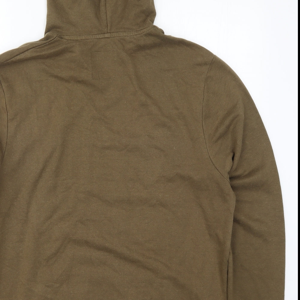 Boohoo Man Mens Brown Striped  Pullover Hoodie Size XL