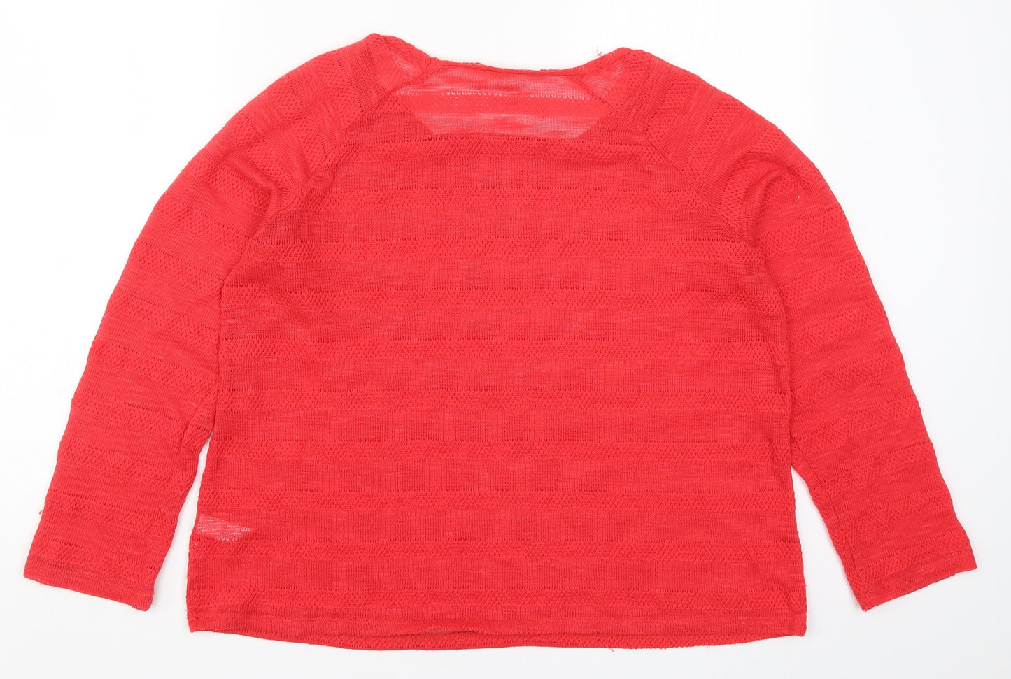 George Womens Red Striped  Basic T-Shirt Size 14