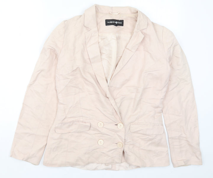 Warehouse Womens Pink Jacket Suit Jacket Size 10