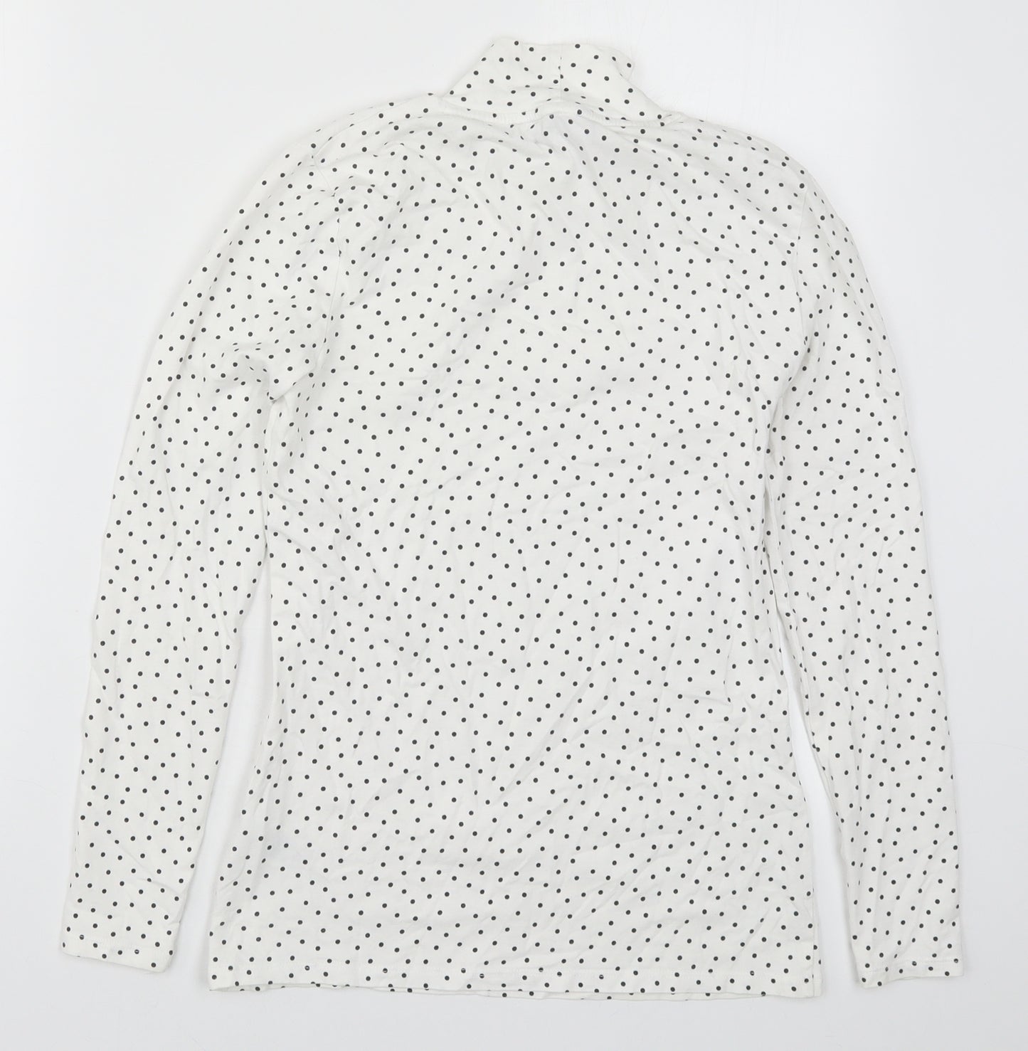 Marks and Spencer Womens White Polka Dot  Basic T-Shirt Size 10