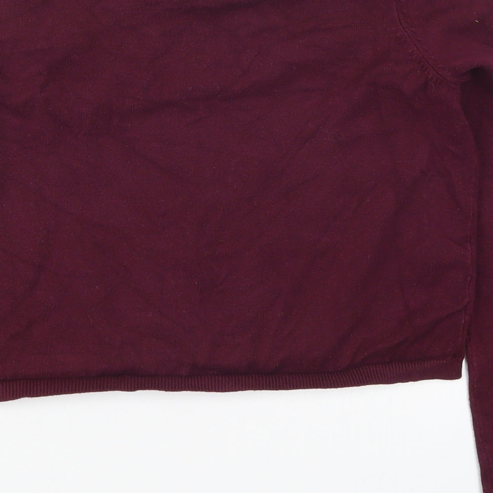 Pull & bear Womens Red  Knit Pullover Jumper Size S  - Flower