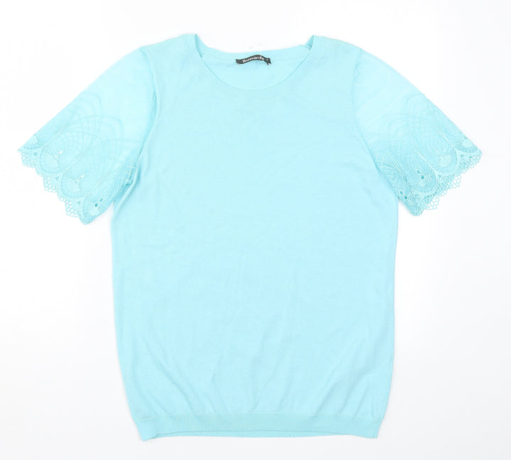 Bonmarché Womens Blue Basic T-Shirt Size S
