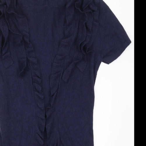 Marks and Spencer Womens Blue  Knit Cardigan Jumper Size 8