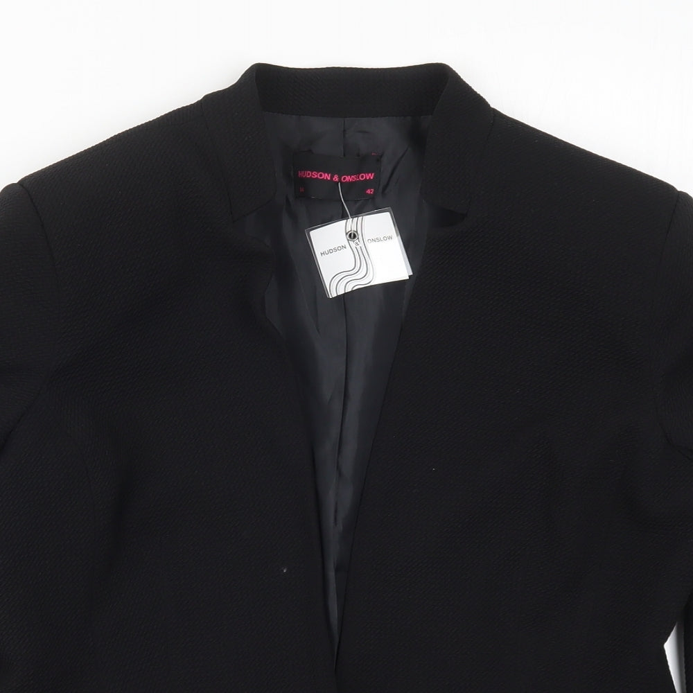 Hudson & Onslow Womens Black   Jacket Blazer Size 14
