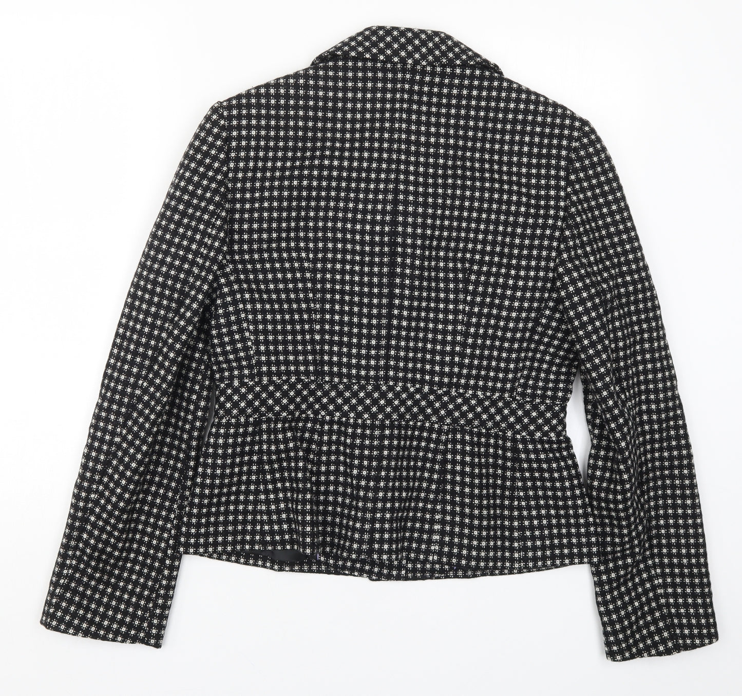 Marks and Spencer Womens Black Geometric  Jacket Coat Size 12
