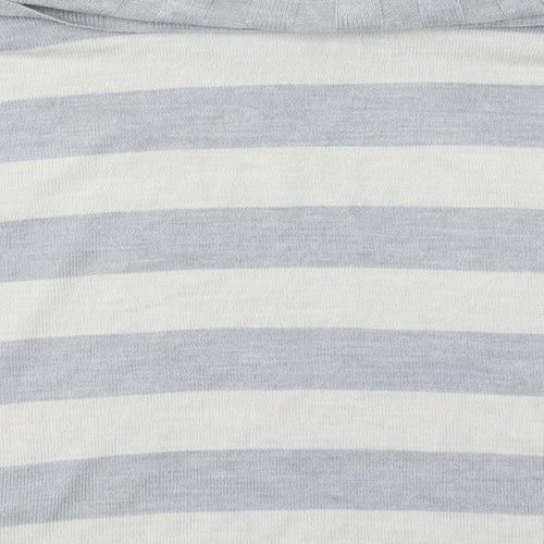 Per Una Womens Grey Striped Knit Pullover Jumper Size 12