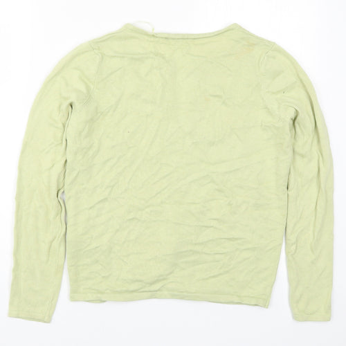 Bonmarché Womens Green Floral Knit Cardigan Jumper Size XS