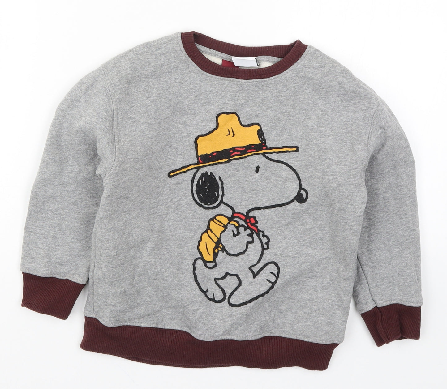 Zara Boys Grey   Pullover Sweatshirt Size 6 Years  - Snoopy