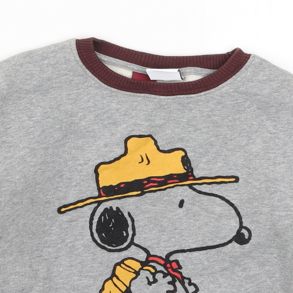 Zara Boys Grey   Pullover Sweatshirt Size 6 Years  - Snoopy