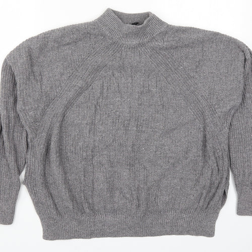 H&M Womens Grey  Knit Pullover Jumper Size M