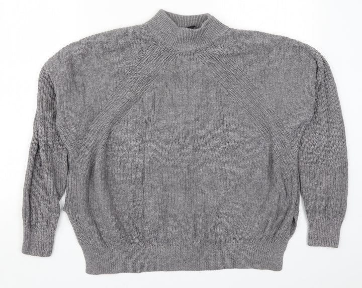H&M Womens Grey Knit Pullover Jumper Size M
