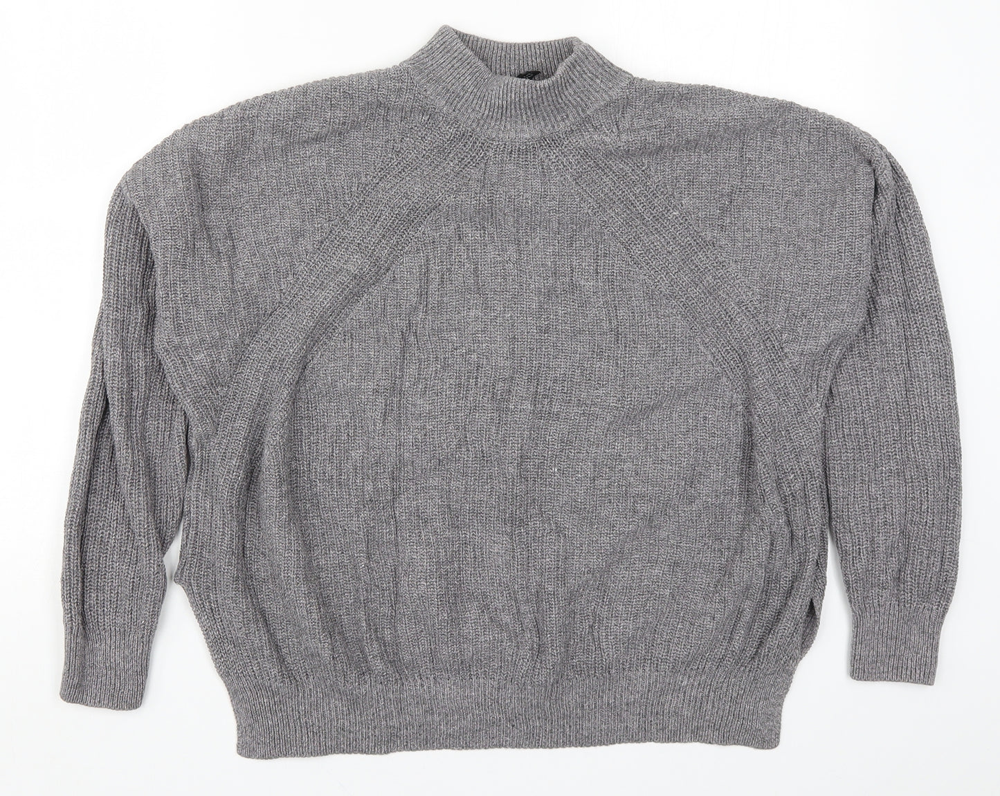 H&M Womens Grey  Knit Pullover Jumper Size M