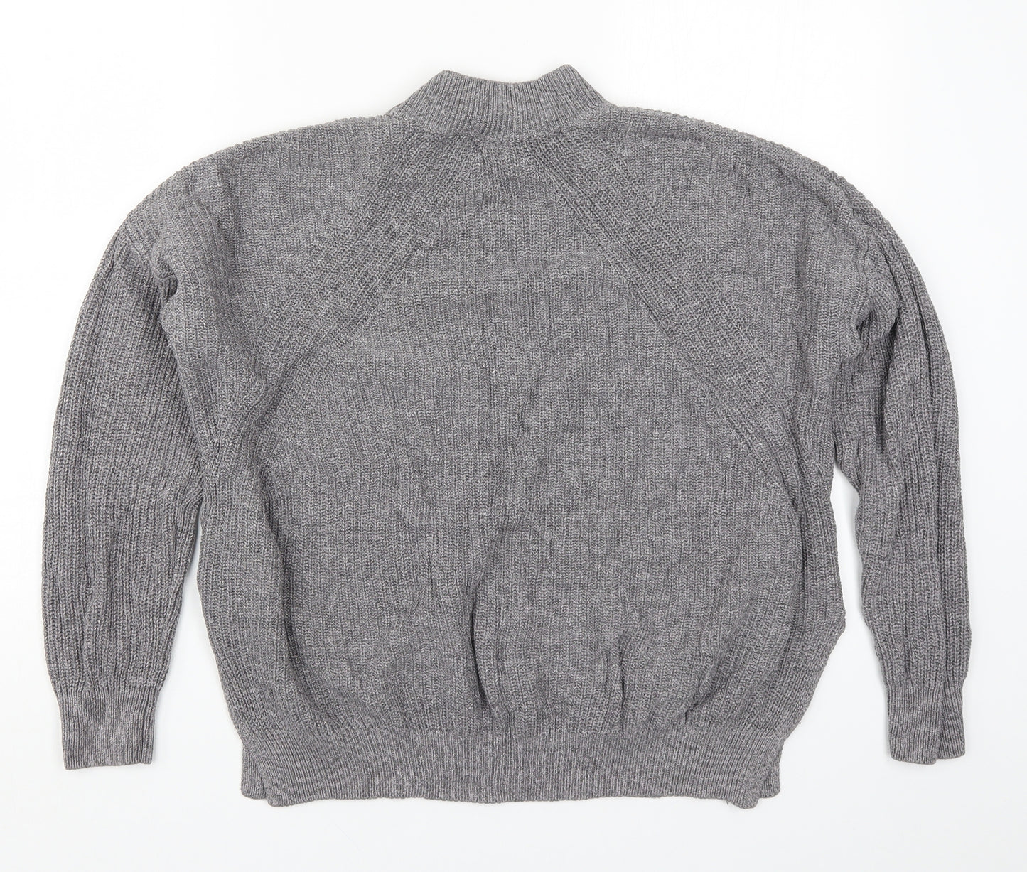 H&M Womens Grey  Knit Pullover Jumper Size M